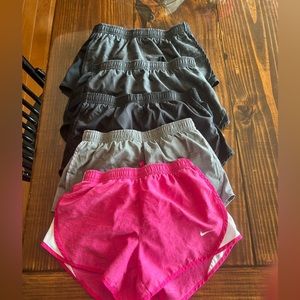 Lot of 5 youth small girls Nike athletic shorts